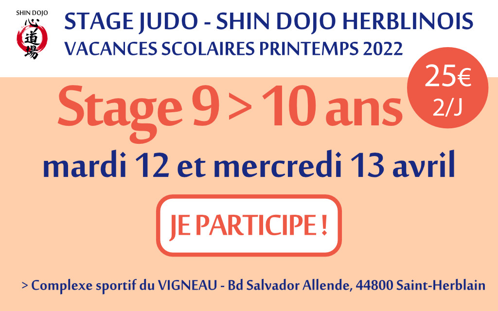 shindojo 2022 stage avril 9 - 10 ans