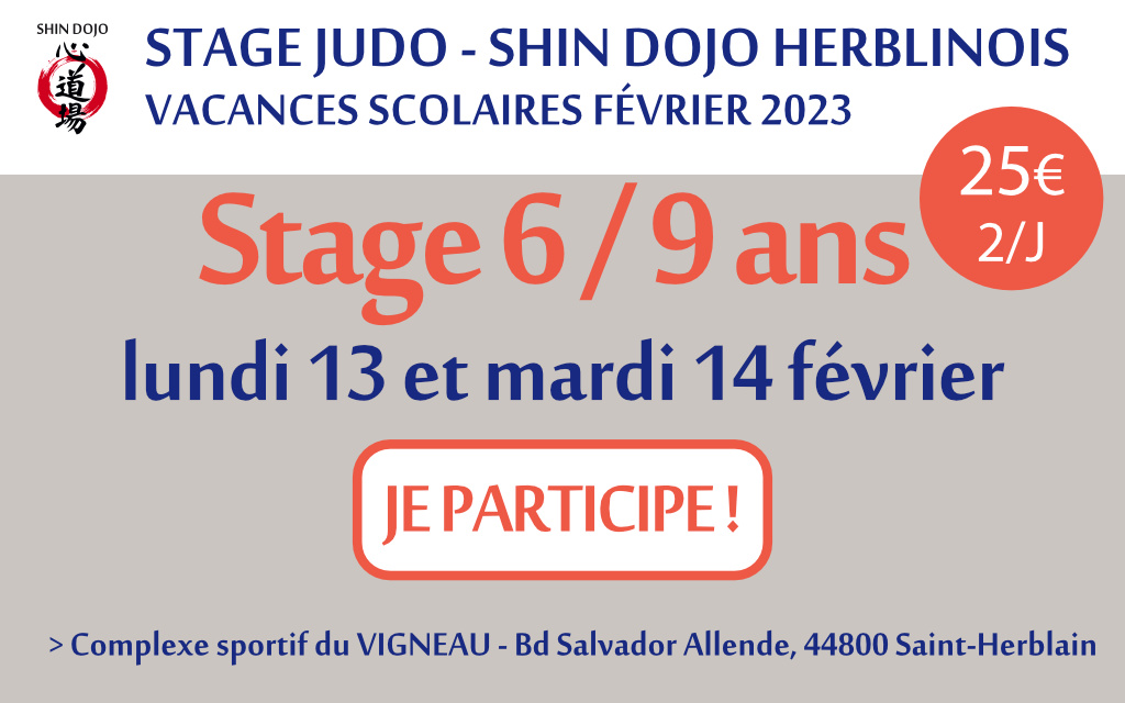 shindojo 2023 stage février 6 - 9 ans