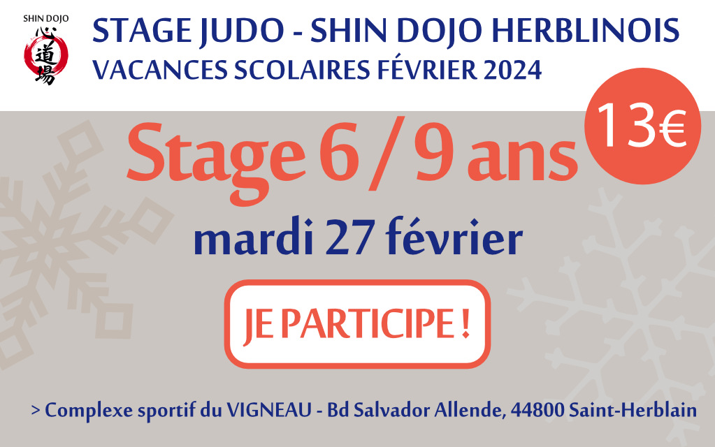 shindojo 2024 stage février 6 - 9 ans