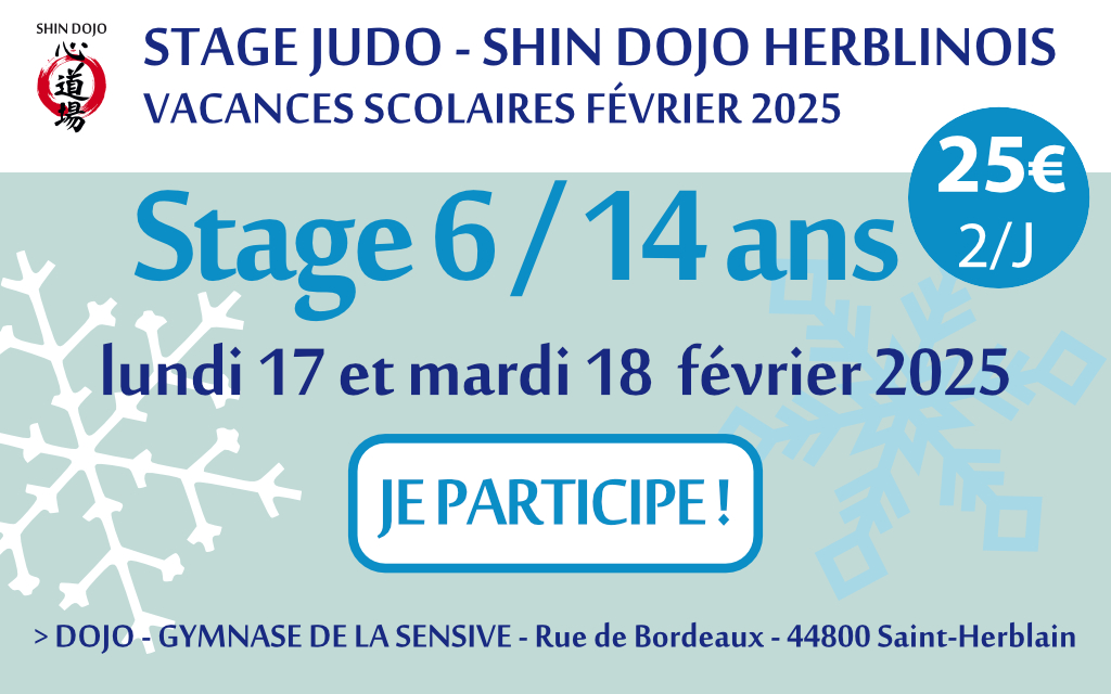 shindojo 2025 stage février 06 - 14 ans